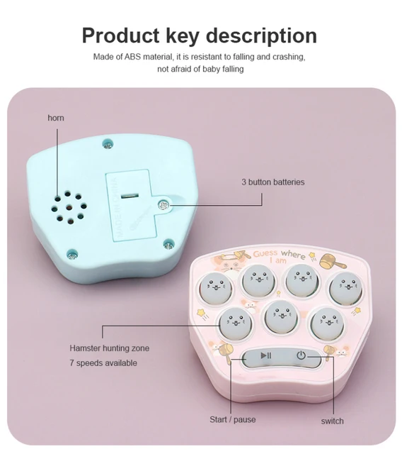 New Children Puzzle Game Hit Gopher Kids Creative Interactive Mini Game Console Memory Training Machine Educational Toys For Kid 4