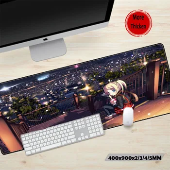 

Creative Printing Photos To Make A Mousepad Anime Style Pattern Mice Mats Anime Night City Cute Young Girl for Decorate
