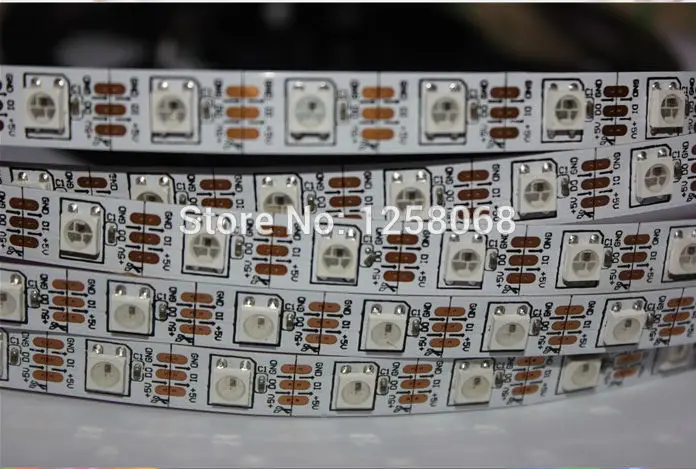 

50 м/лот DC5V Ws2811 Ic Адресуемая Ws2812b 60 пикселей Светодиодная лента, Волшебная Мечта цвет 5050 Rgb светодиодная не водонепроницаемая