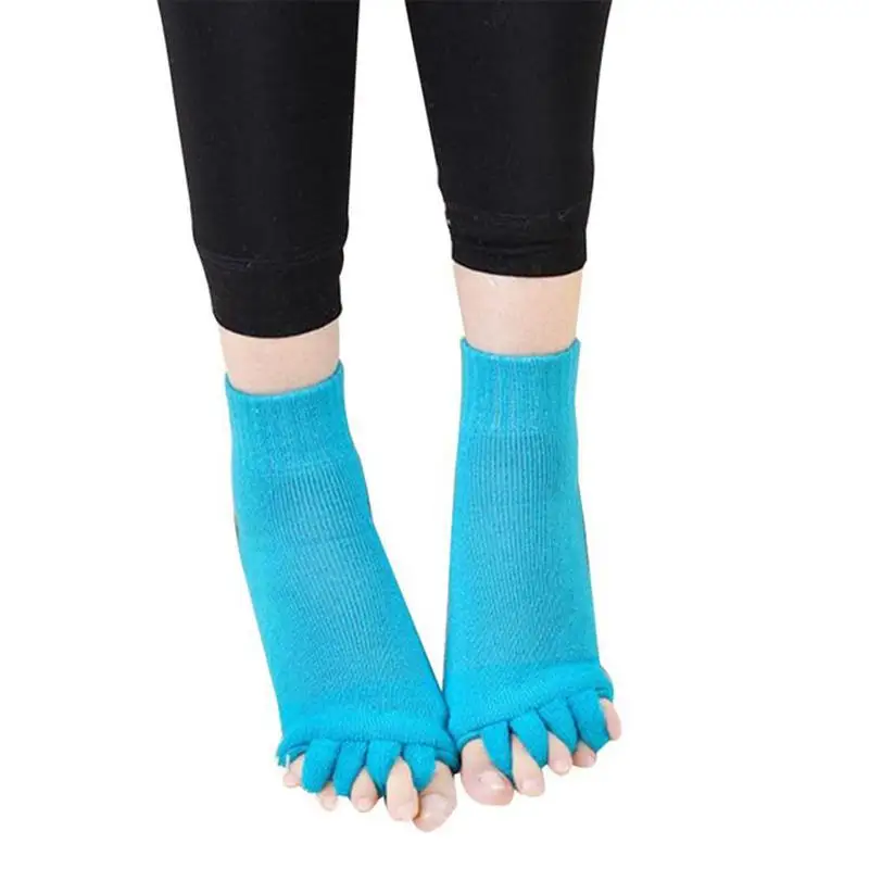 Массажные носки на пять пальцев разделитель пальцев пальцы ног обезболивающие носки Bunion корректор ухода за ногами для женщин Йога массажные носки - Цвет: Sku blue