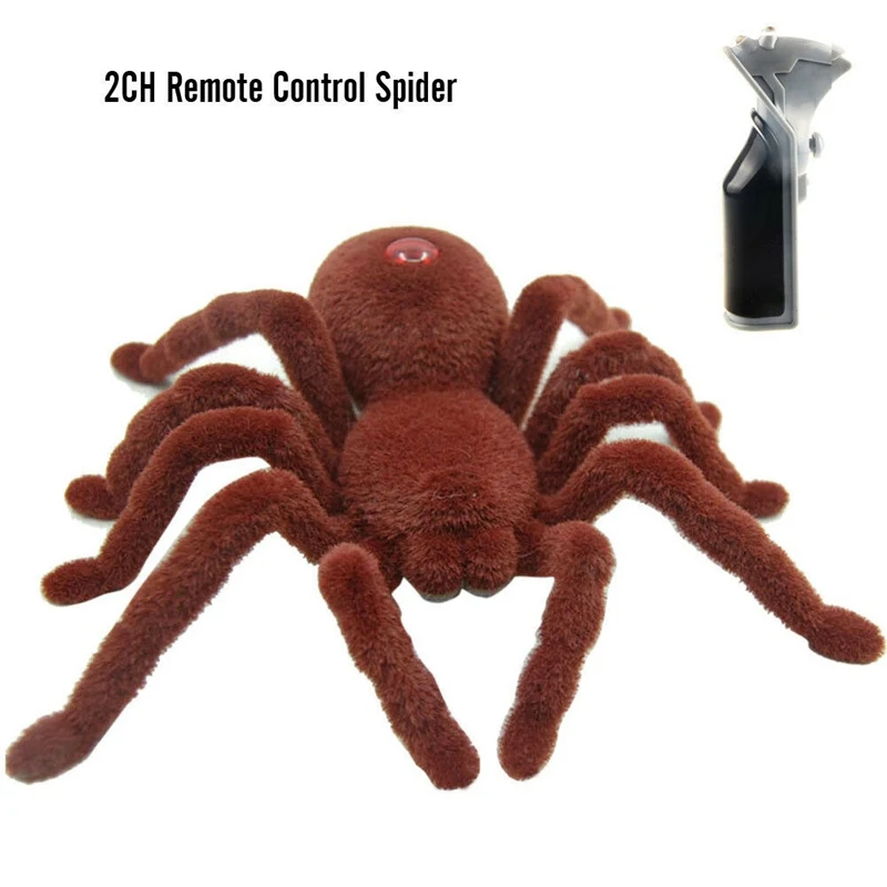 

Halloween Party Simulation Spider Toys Infrared Remote Control Spider Toys Kids Plush Black Multicolour Style Spider Toys Gifts