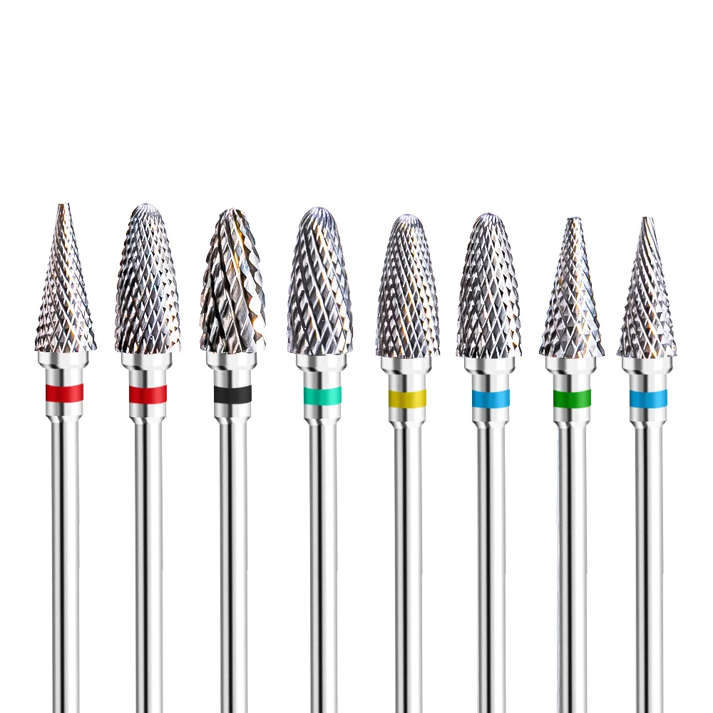 4 Color Ceramic And Tungsten Nail Drill Bit Pink/Black/Blue For Electric Nail Drill Manicure Machine Cutter Bit Accessory nail drill bit nail drill bits