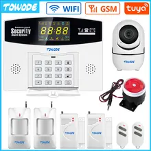 TOWODE – système de sécurité domestique intelligent, wi fi, GSM/Tuya, avec écran couleur LCD, anti cambriolage, sans fil, Compatible avec Alexa