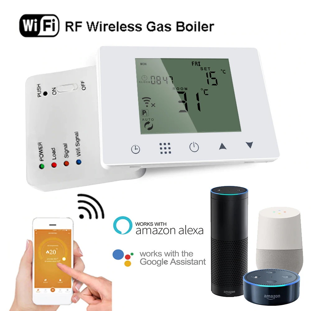 Wi-Fi RF беспроводной цифровой термостат умный регулятор температуры сенсорный пульт дистанционного управления газовый котел водонагреватель пола