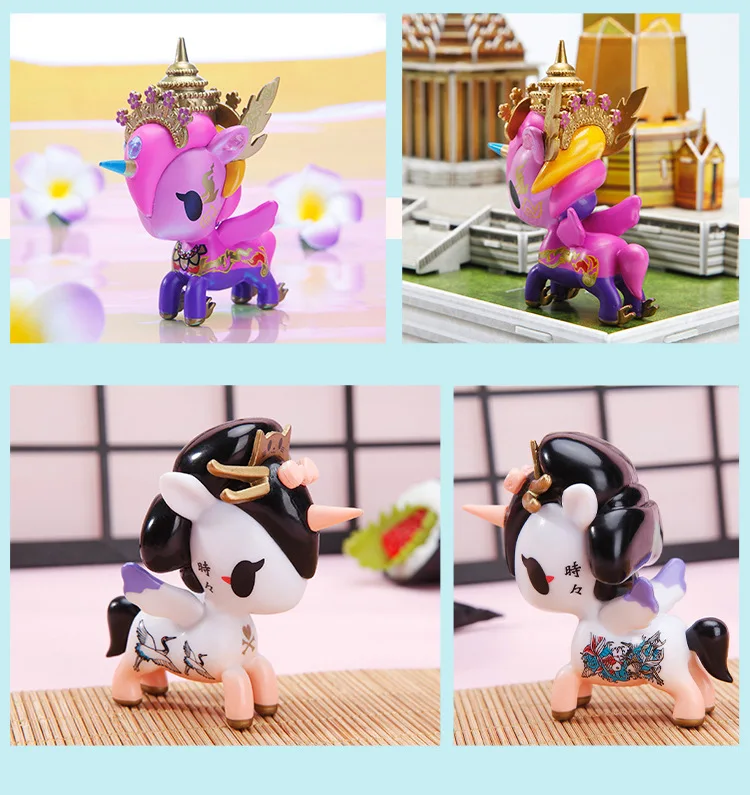 tokidoki unicorno série caixa cega unicórnio brinquedos caixa mistério figura caja misteriosa surpresa kawaii modelo menina presente de aniversário