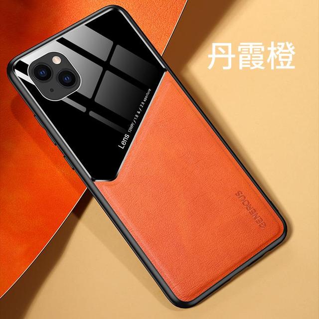 Leather Texture Phone Case Magnetic Lens Camera Protector Case For IPhone 13 12 11 Pro Max 13 12 Mini XR XS Max X 8 7 Plus