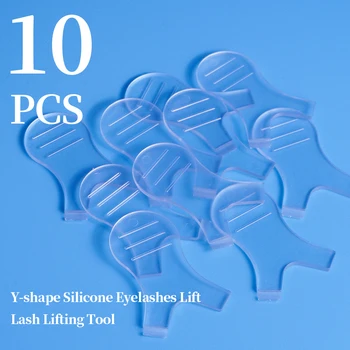 

10pcs/Set 4.8cm Transparent Y Shape Silicone Eyelashes Lift Lifting Curler Eye Lash Extension Graft Brush Tool Accessories
