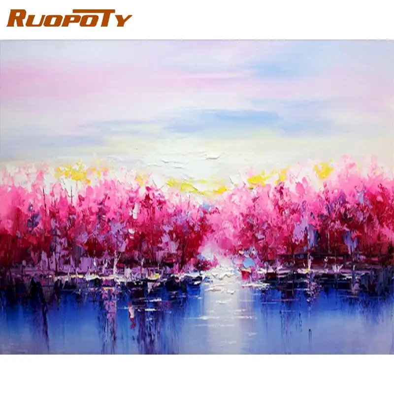 

RUOPOTY Landscape DIY Digital Painting By Numbers Kits Drawing Paint By Numbers Unique Gift For Home Wall Art Picture