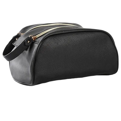 black Популярная косметика, сумка, новинка, двойная молния, для путешествий, женские туалетные принадлежности, сумки-органайзеры для косметики, водонепроницаемая, женская сумка для хранения - Цвет: black