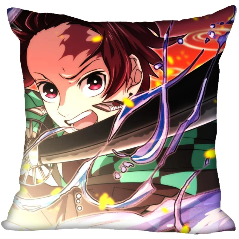 Аниме Kimetsu без Yaiba Подушка Чехол для дома декоративный чехол на подушки невидимые молнии Подушка Чехол s 35x35,40X40,45X45 см - Цвет: 10