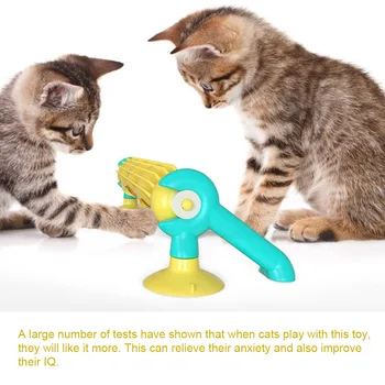 

Interactive Playing Tunnel Cat Toy Suction Cup Bracket Pet Track Ball Ornament Intelligence Funny Training Games Amusement