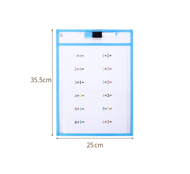 6 Sets Transparent Dry Brush Bag Can Be Reused With PVC PET Writing Dry Wipe Bag Drawing Toy For Kids Children Adult GYH 2