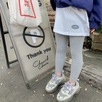 

3241 2020 Spring Children's Wear New Korean Girls' Versatile Letter Embroidery Fake Two Bottoming Skirt Pants