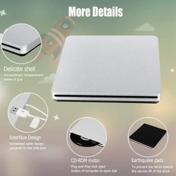 

Ultra-thin External Suction Type DVD Optical Drive Portable Laptop Computer USB Player CD Burner