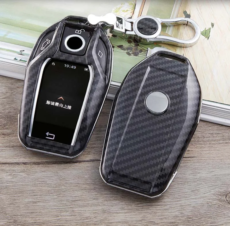 

Car Key Case for BMW 5 7 series G11 G12 G30 G31 G32 i8 I12 I15 G01 X3 G02 X4 G05 X5 X7 key Cover holder shell carbon