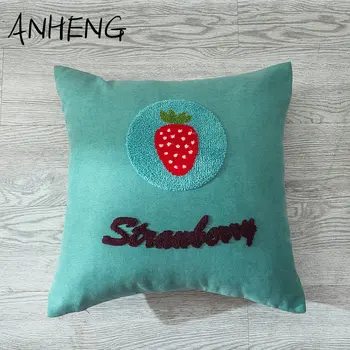 

Nordic ins style Throw pillow Simple Fruit Three-dimensional embroidery cushion Sofa Car living room Light luxury
