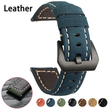 22 мм 20 мм спортивные часы ремешок для samsung gear S3 Quick Release Pin Натуральная кожа ремешок браслет с застежкой