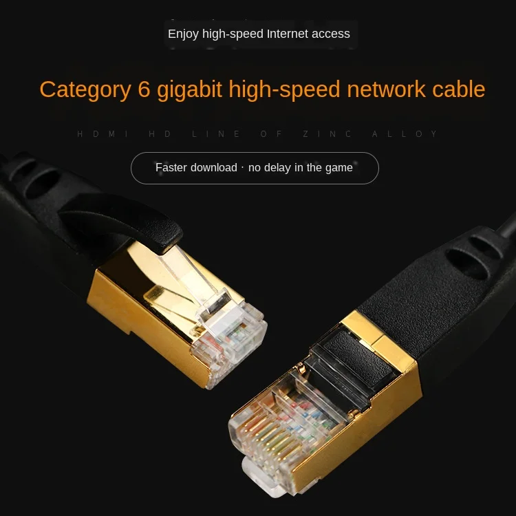 

3M/5M/10M Cat6 Ethernet Cable Computer Jumper Routing Ethernet Cable Cat6 Gold-Plated Crystal Head Non-Shielded Ethernet Cable