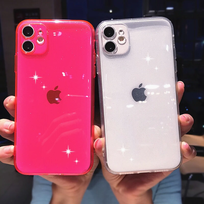 Блестящий прозрачный защитный чехол для камеры iPhone 11 Pro Max X XS XR 8 Plus 7 SE 2020 SE2
