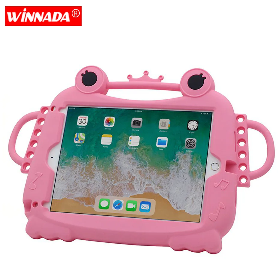 

Case for ipad 2018 / 2017 / air / air 2 / Pro 9.7 inch Non-toxic edible silicon full body cover Handle stand case for kids case