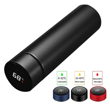 

500ml Smart Water Bottle Intelligent Stainless Steel Thermos LED Temperature Display Bottles Vacuum Flasks Thermoses Cup 24hr