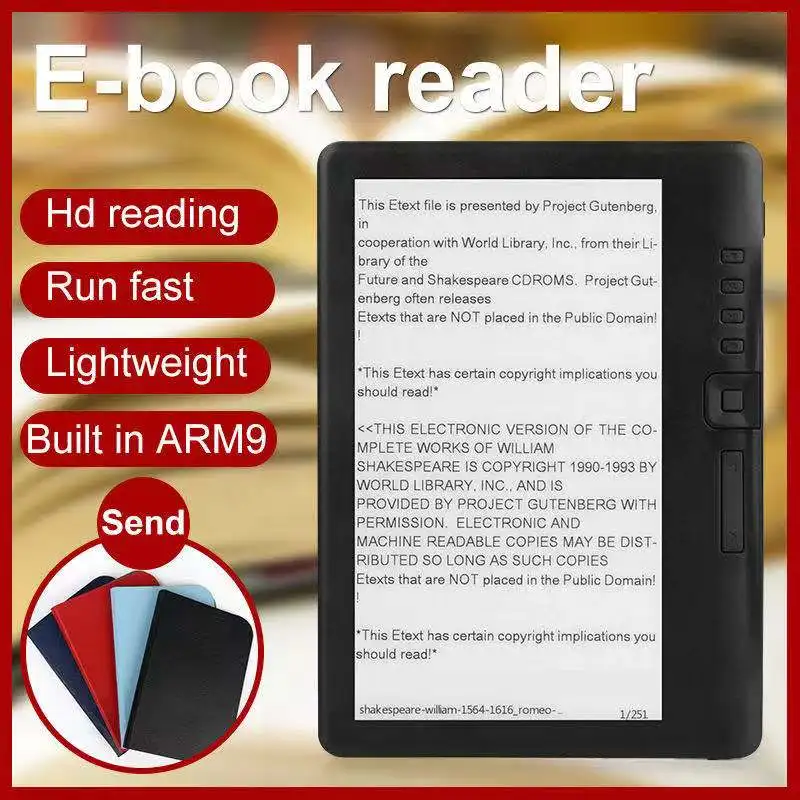 Bk7019 leitor portátil de e book 8gb 16gb 7 polegadas multifunction e