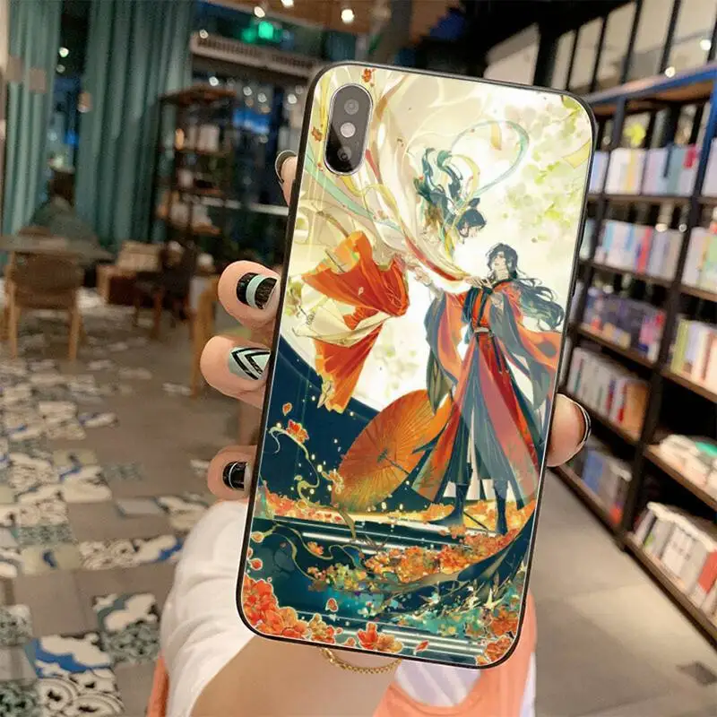 Thẩm Mỹ Phong Cách Trung Hoa Thiên Quan Ci Fu Mềm Bao Bọc Điện Thoại Kính Cường Lực Cho iPhone 11 Pro XR XS MAX 8X7 6S 6 Plus SE 2020 Ốp Lưng cute phone cases Cases For iPhone