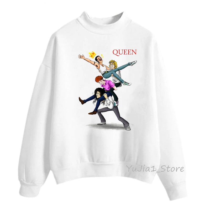  Freddie Mercury hoodies women The Queen Band Sweatshirt Hip Hop Retro Rock hoody female autumn wint