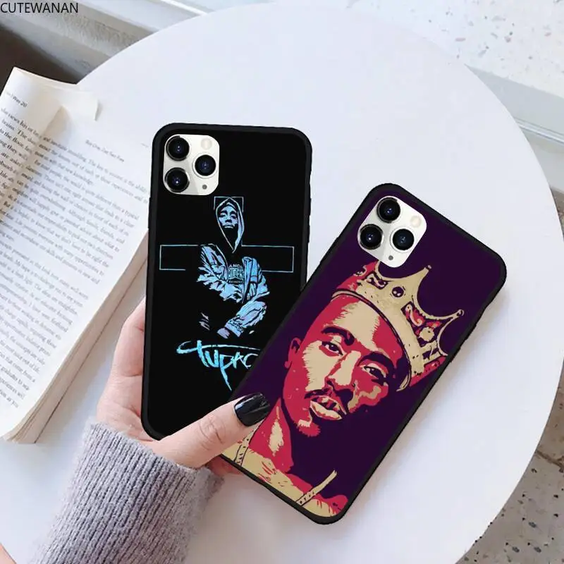 Резиновый чехол Rapper 2pac Tupac для телефона iPhone 11 pro XS MAX 8 7 6 6S Plus X 5S SE 2020 XR|Бамперы| |