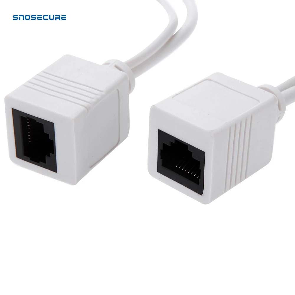 SNOSECURE POE Cable Passive Power Over Ethernet Adapter POE Splitter RJ45 Injector Power Supply Module 12-48v For IP Camera