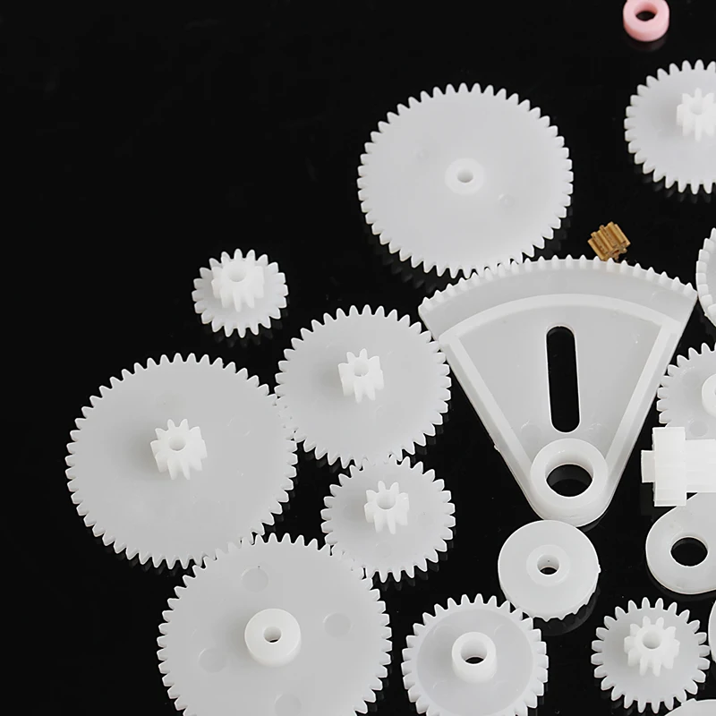 1 Set Hot 85pcs Plastic Gear Rack Pulley Belt Worm Gear Single Double Teeth