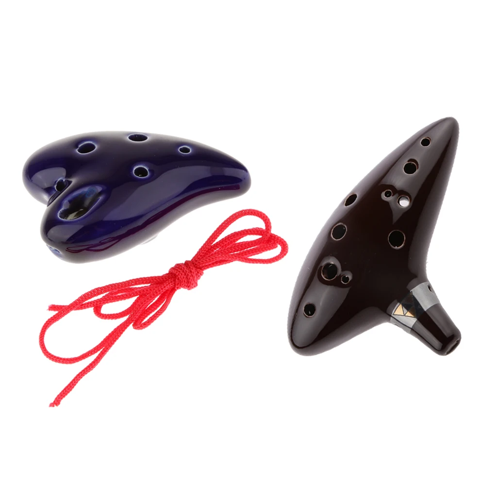 Clear Sound 2 Pieces Ocarinas Woodwind Instrument for Gift Collectibles