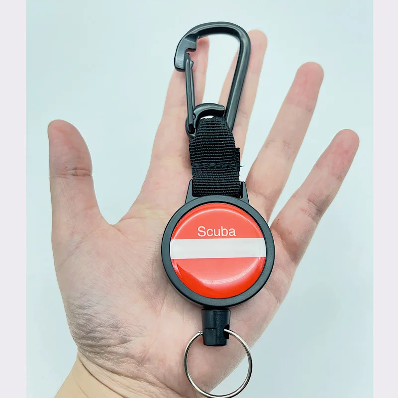 Dive Safety Tool Scuba Diving Anti-lost Spring Scalable 316 Stainless steel wire Lanyard Under Water Accessories diving lanyard