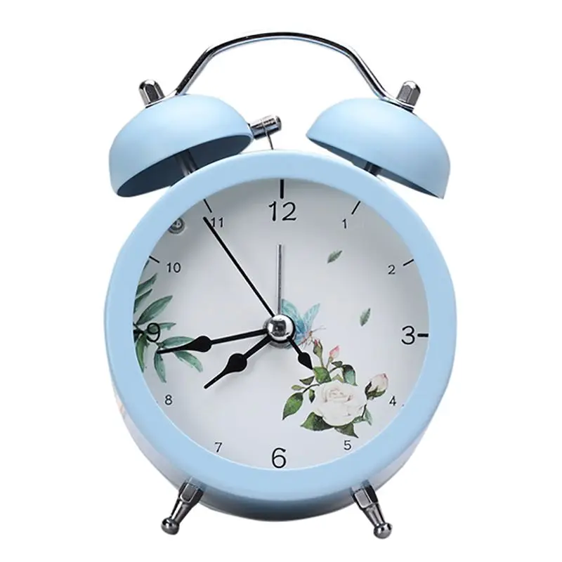 Cute Clock Small Bed Alarm Clocks Creative Mini Metal Student Alarm Clock Desk Alarm Clock Lovely Toy For Bedroom Home