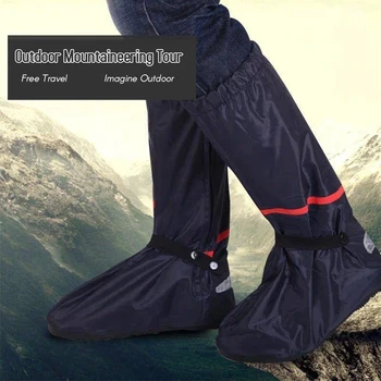 

Hot New Waterproof Rain Shoes Cover Reusable Snow Boots Cover with Reflector Anti-slip Boots Gear Shoes Cover For Women Men