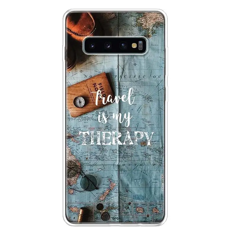 TW244-1 Карта мира, план путешествий, чехол для телефона samsung Galaxy S10+ Lite Note 10 9 8 S9 S8 J4 J6 J8 Plus S7 S6, чехол - Цвет: TW244-1
