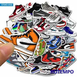 50 шт. ПВХ водонепроницаемые баскетбольные кроссовки обувь наклейки для мобильного телефона ноутбук багаж гитара скейтборд велосипед