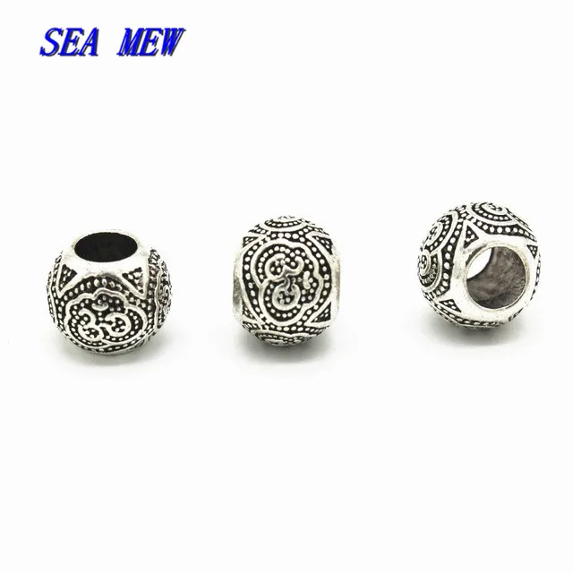 SEA MEW 10 шт. мм * 8 3 непальский сплав античный серебряный цвет разделитель бусины с