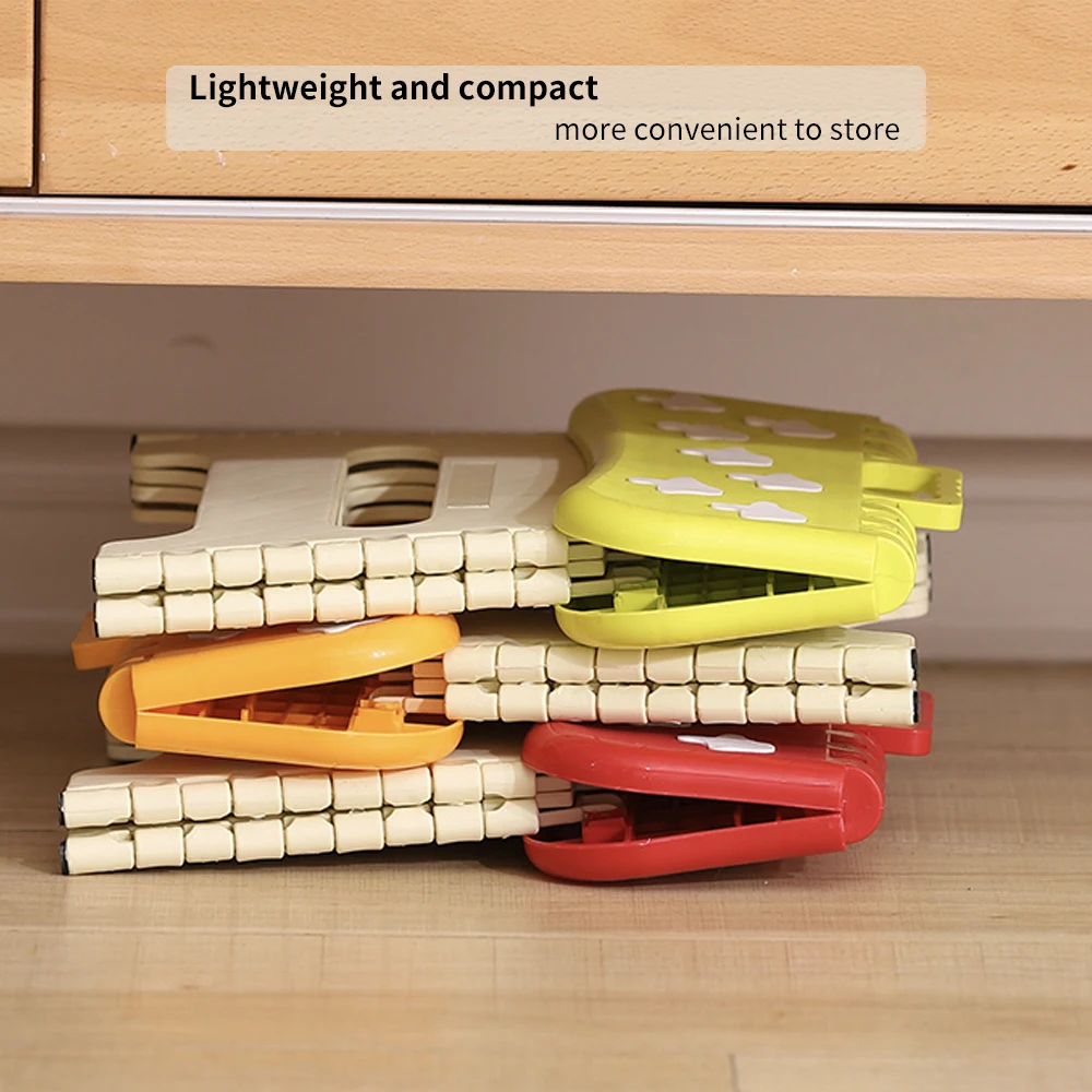 Kids Chair Cute Portable Plastic Stools Thicken Step Folding Child Stool Plastic Foldable Chairs Kids Stools Yellow Orange (3)