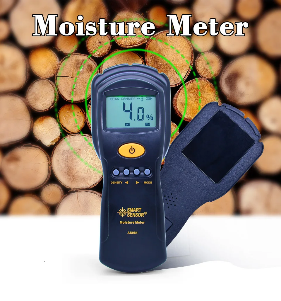 AS981 Бесконтактный измеритель влажности древесины цифровой гигрометр Измеритель влажности для бумаги/фанеры/древесины измеритель влажности ЖК-подсветка
