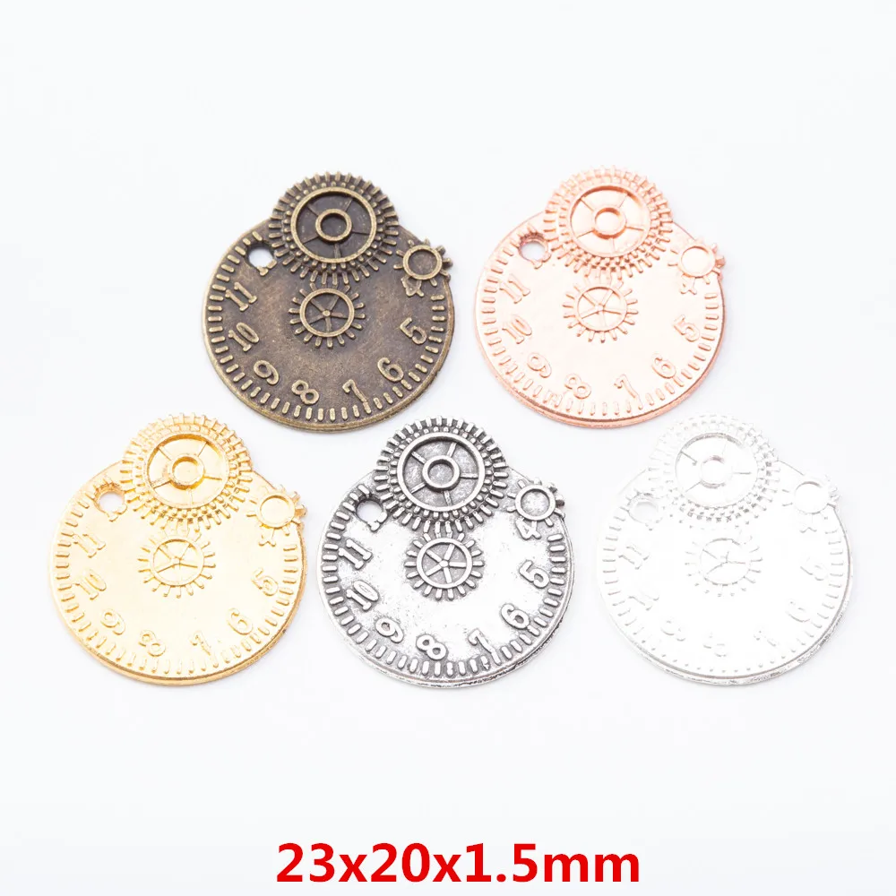 15 шт винтажные часы из цинкового сплава Подвески Кулон DIY браслет ожерелье