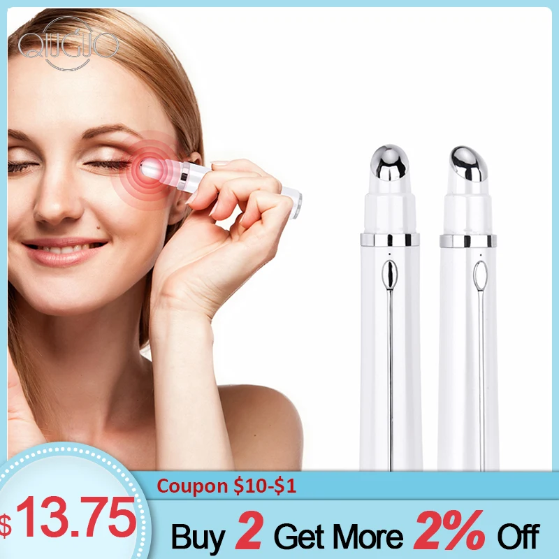 

Heated Sonic Eye Massager Rechargeable USB Face Facial Massage Tool For Relief Eyes Fatigue Eye Wrinkle Remover Massagers