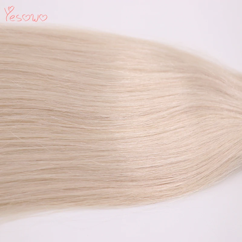 Yesowo 1000#1"-22" салон лента стиль 20 шт Кожа Уток 1000# белая лента для наращивания волос прямые Настоящие бразильские натуральные волосы