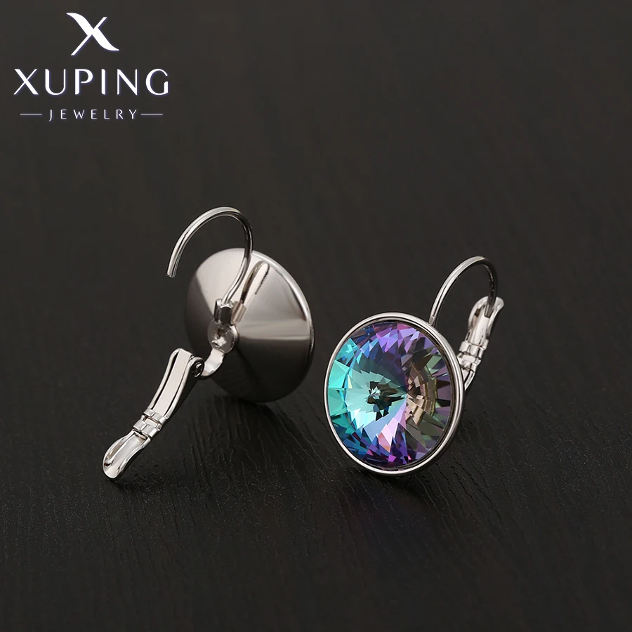 Xuping Schmuck Charm Hohe Qualität Runde 14mm Stein Mode Elegante Trendy Stil Kristall Ohrring für Frauen Party Geschenk – Detail 35
