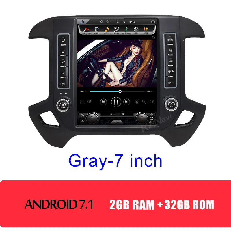 android car radio KiriNavi 12,1 ''1 Din Android 8,1 автомобильный Радио gps навигация для Chevrolet Silverado GMC автомобильный Dvd мультимедийный плеер WIFi - Цвет: android car radio