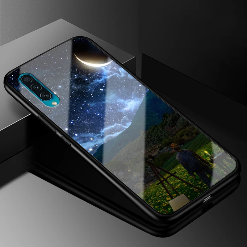 Для samsung A30S чехол из закаленного стекла жесткая задняя крышка для samsung Galaxy A50S чехол для телефона s 6,4 ''силиконовый бампер A 30S A 50S - Цвет: 17
