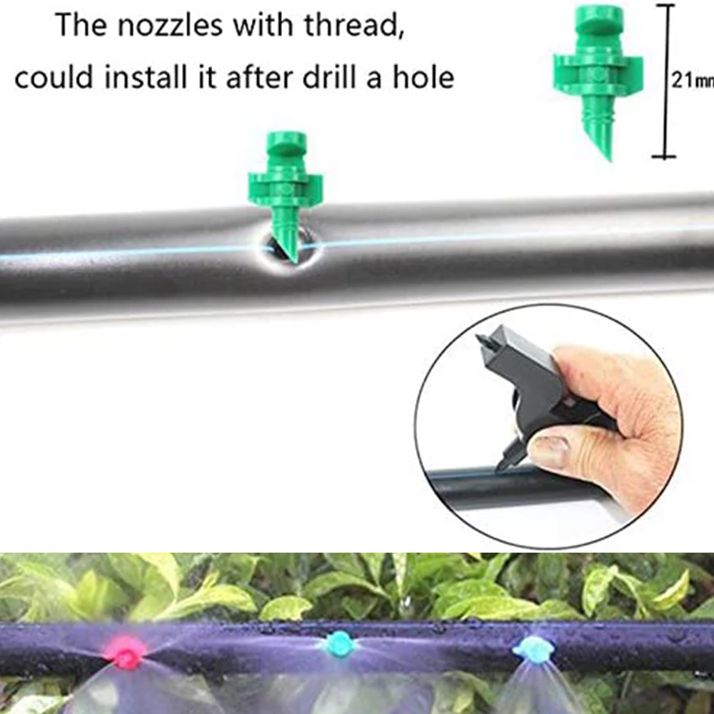 150 Micro Buses D'arrosage Jardin - 90°/180°/360° - Kit Irrigation Goutte à Goutte Pour Pelouse Et Potager - 5