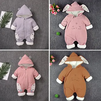 

New Autumn And Winter Baby Onesies Men And Women Baby Cute Thick Warm Warm Outdoor Clothes Children Climbing Clothes