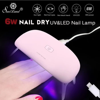 

Saviland 6w UV LED Lamp Nail Dryer Portable USB Cable for Primer Gift Home Use Gel Nail Polish Dryer Mini USB Lamp