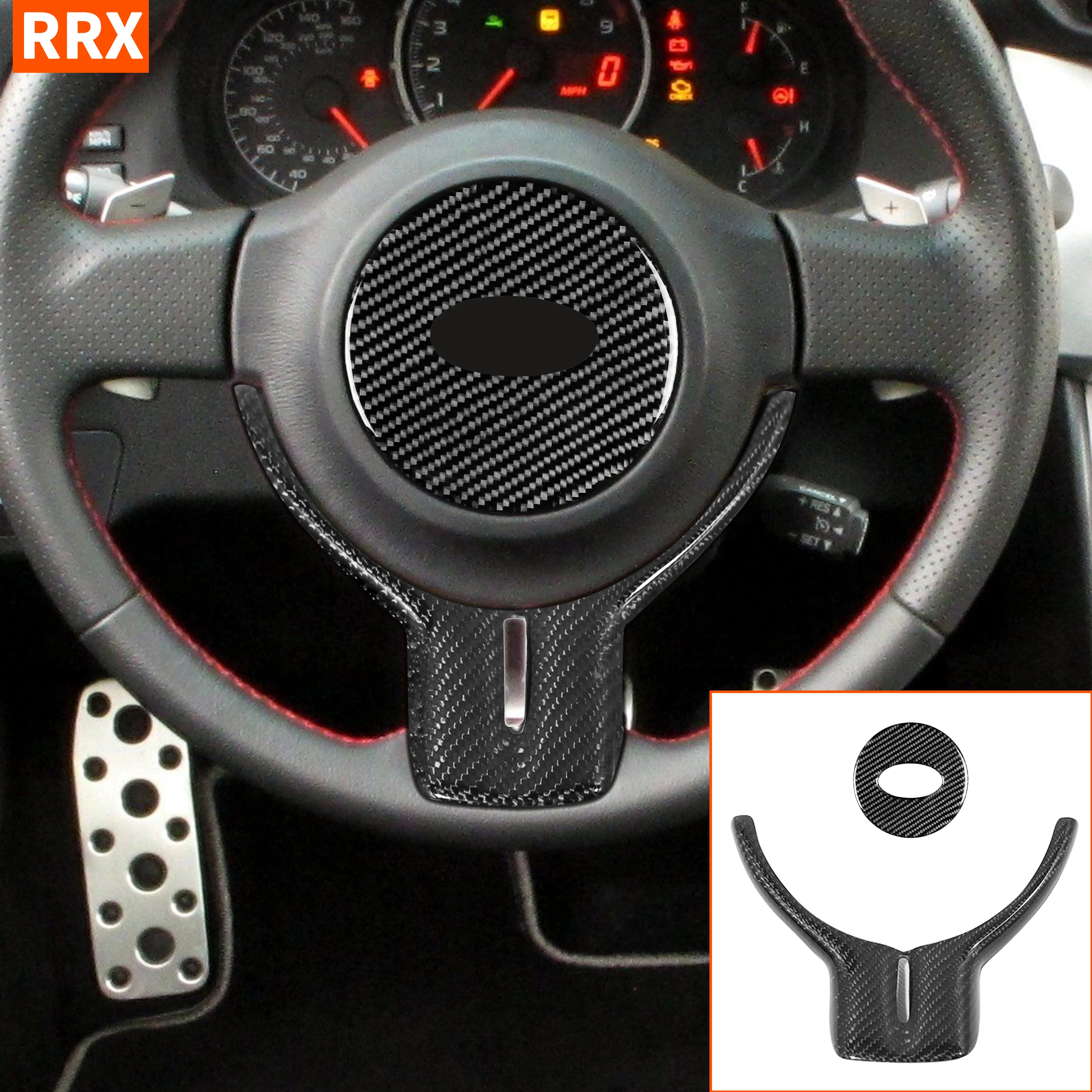 Для Toyota GT 86 GT86 Subaru BRZ 2012 2013 2014 2015 наклейка из углеродного волокна Эмблема рулевого